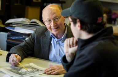 R. Michael Miller, former head of scenic design, taught the craft with a meticulous work ethic and legendary sense of humor
