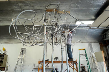 Zimmerli installs sculpture by alum and professor emeritus Patrick Strzelec
