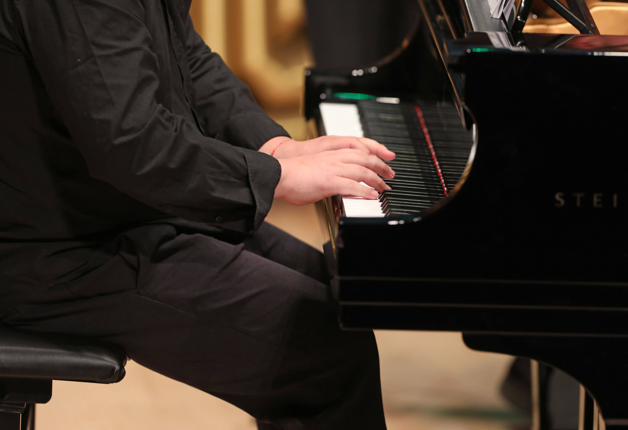 Person playing piano