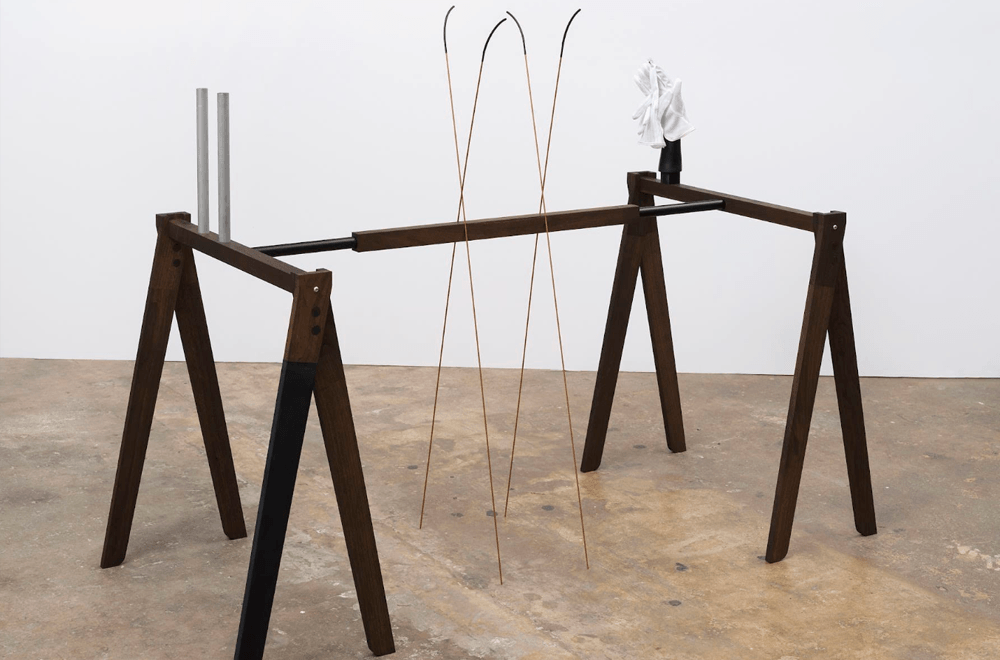 Artwork of structure on display.